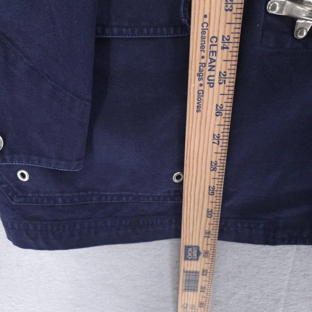 Vintage Polo Ralph Lauren Coat Mens Large Blue Fireman Clasp Canvas Nautical